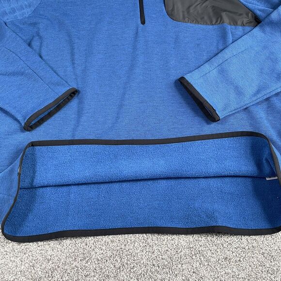 Adidas Golf Mens 1/4 Zip Pullover Sweater Sweatshirt Pocket Blue Size XL - Picture 7 of 12